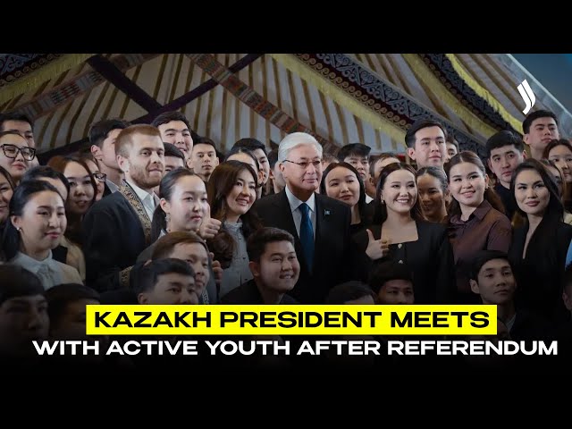 Kazakh President meets with active youth after referendum