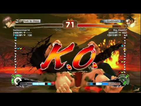 badassninja14 (Guy) Vs Big_Hawk97 (E.Honda) SSF4 AE Ranked Matches - PSN