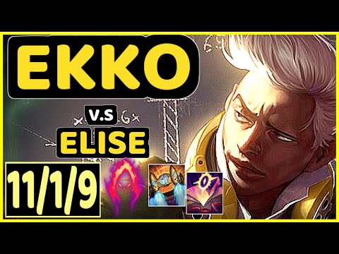 KREOX (EKKO) vs ELISE - 11/1/9 KDA JUNGLE GAMEPLAY - EUW Ranked MASTER