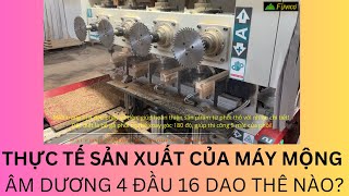 Thực tế sản xuất với máy mộng âm dương cnc 4 đầu 16 dao Woodmaster WM4x4A6x180