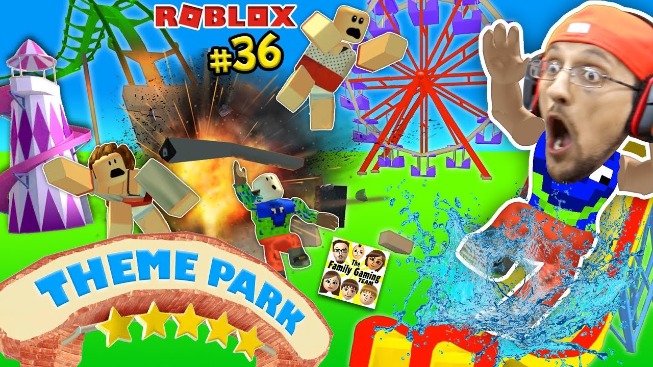 Theme Park Tycoon Roller Coaster Roblox Fail Accident Fgteev Amusement Park Showcase Funny Glitch Vtomb - roblox fgteev mike