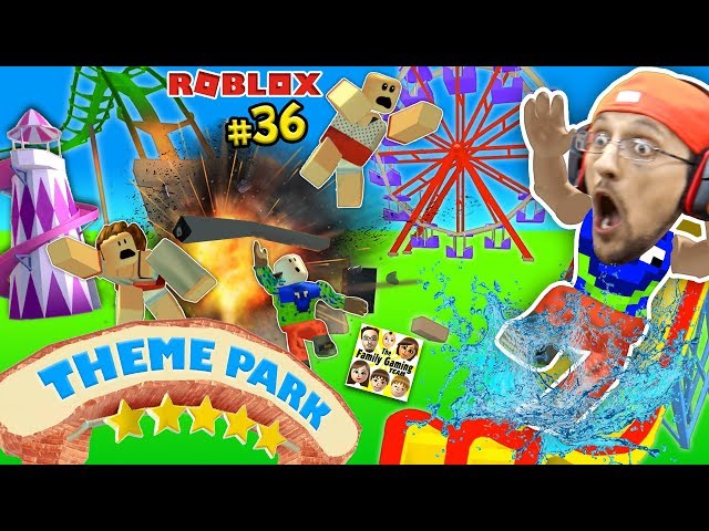Theme Park Tycoon Roller Coaster Roblox Fail Accident Fgteev Amusement Park Showcase Funny Glitch Vtomb - fgteev roblox on youtube