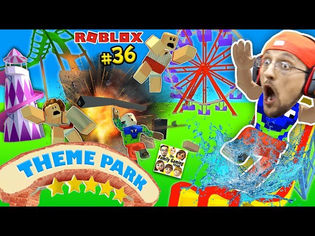 Theme Park Tycoon Roller Coaster Roblox Fail Accident Fgteev Amusement Park Showcase Funny Glitch Vtomb - glitch in roblox for fun english version