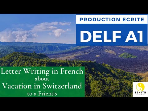 How to write a letter to a Friend about Vacation in French | DELF A1 - Production Ecrite