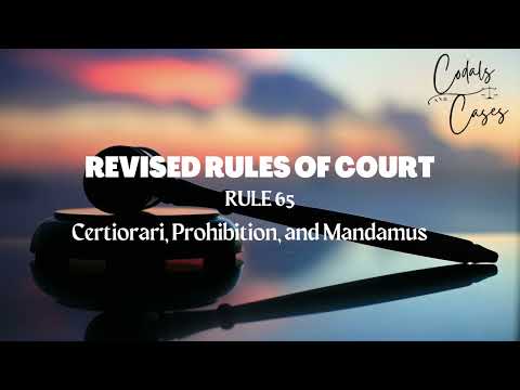 Revised Rules of Court Rule 65 Audio Codal