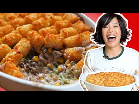 The Best Tater Tot Casserole? My First Minnesotan Hotdish | Thrifty Meals