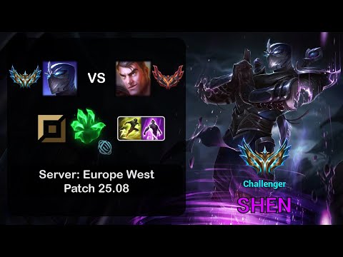 Shen Top vs Jayce - EUW Challenger - Patch 25.08