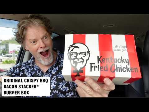 KFC Original Crispy BBQ Bacon Stacker Burger Box Review