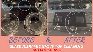 How to Clean Glass / Ceramic Stove top with Natural Ingredients | Clean Burnt stove top |No Chemical