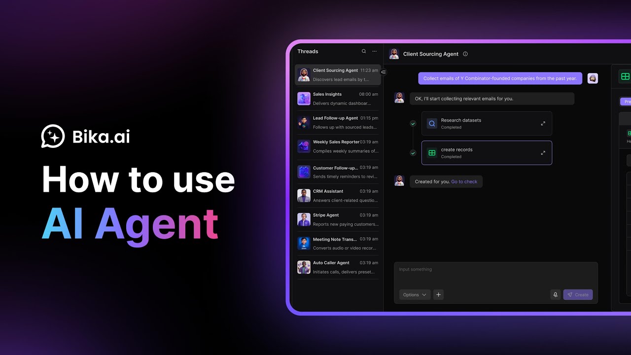 How to Use AI Agent? | Bika.ai’s Beginner Guide