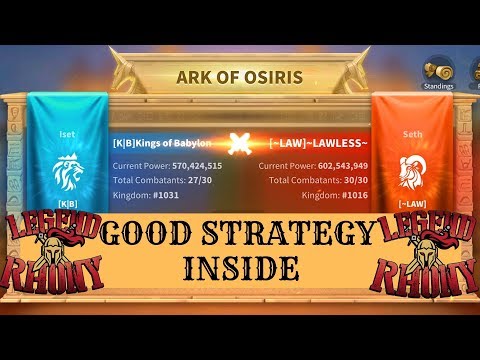 Legend Rhony's 4th win in Ark of Osiris - crazy strategy and battles - Rise of Kingdoms