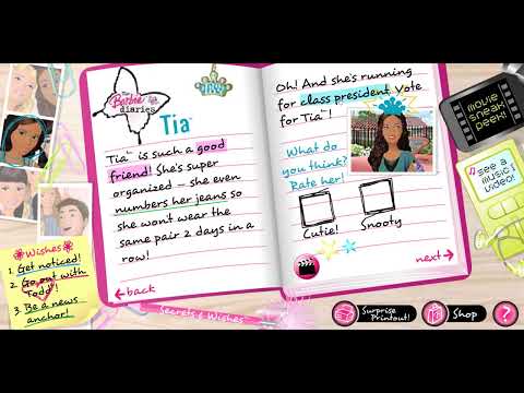 The Barbie Diaries: Read Barbie Diary Game