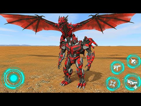 Army Dragon Car Robot Transform City Battle - Android Gameplay