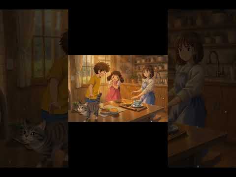 Cozy Family Tea Time 🍵🐈 | Ghibli-Style ASMR