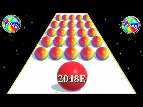 🧶 Satisfying Mobile Game/ Ball run infinity vs Bullet Army Run - 2048 Ball Gameplay Update Level #2