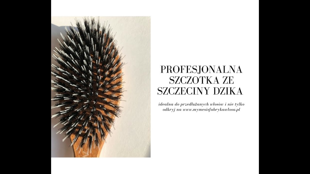 Profesjonalna szczotka do włosòw przedłużanych z dzika z rozczesywaczem