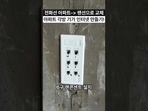아파트 인테리어 전화선 구조… 각방 인터넷 안되는 이유 (랜공사로 해결)