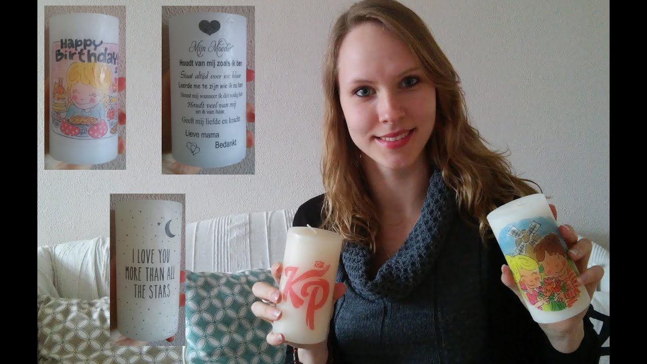 Diy foto/tekst op kaars /JudithVerberne