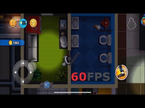 Robbery Bob: CHAPTER 2 - DOWNTOWN Level 7 , 100% . iOS/Android Walkthrough