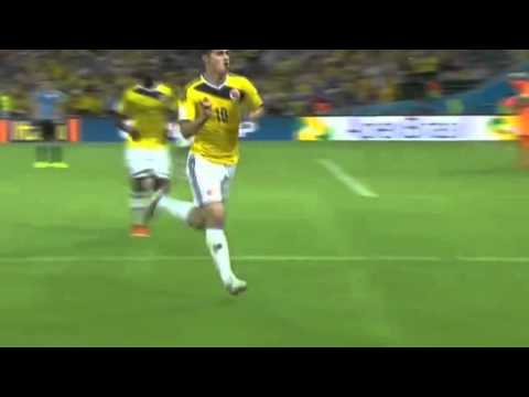 JAMES RODRIGUEZ Golaço Colombia 1-0 Uruguai (copa 2014)