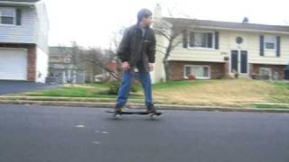 preview picture of video 'riding dowm a hill slowly on a ripstick'