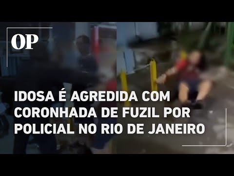 Idosa é agredida com coronhada de fuzil por policial militar no Rio de Janeiro