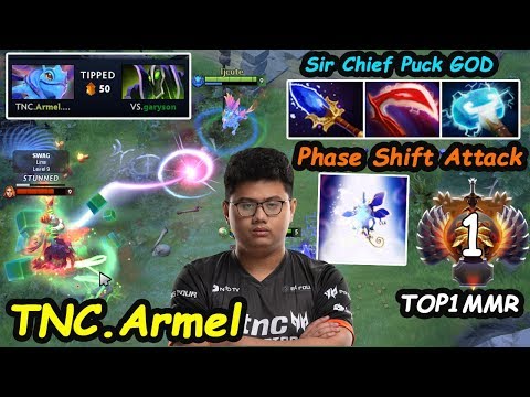TNC Armel [Puck] MIDLANE Top1 MMR Pro Dodge Desolator build Phase Shift Attack Dota 2 pro Gameplay