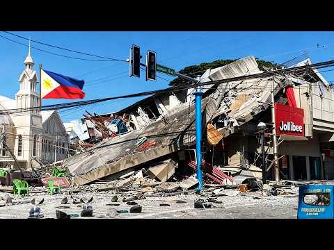 Powerful 7.8 Magnitude Earthquake Hits Mindanao, Philippines!🚨 Buildings Collapse, Widespread Damage