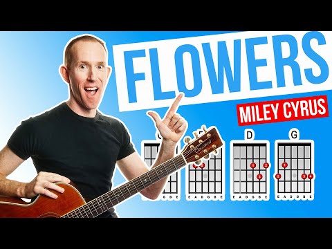 Flowers ★ Miley Cyrus ★ Acoustic Guitar Lesson [with PDF]