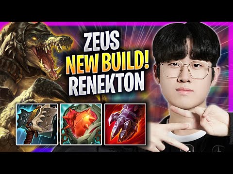 ZEUS TRIES NEW RENEKTON BUILD! - T1 Zeri Plays Renekton TOP vs Kennen! | Season 2023