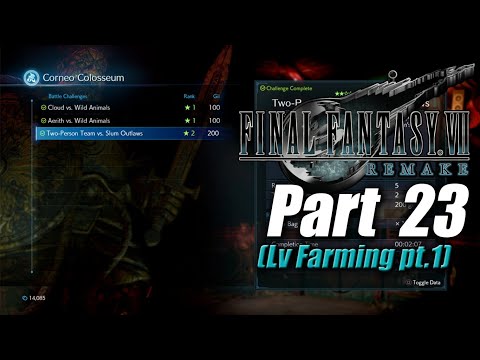 FINAL FANTASY VII REMAKE Walkthrough Gameplay Part 23 - Lv Farming pt.1 PS4 (NO COMMENTARY)