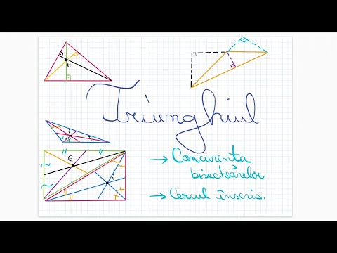 Triangle: Angle bisector, concurrence of bisectors, inscribed circle - 6th grade