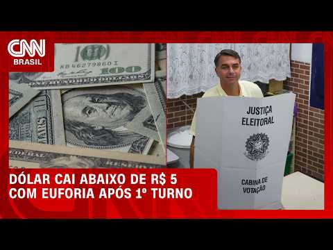 Primeiro turno das eleições faz o dólar cair para R$ 4,97 pela primeira vez desde maio | CNN Mercado