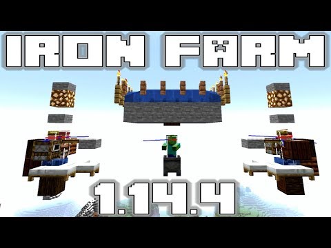 Minecraft Iron Farm 1.15 and 1.14.4 Tutorial - No Redstone & Future proof