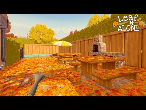 庭に無数に落ちている「落ち葉」をひたすら掃除するだけのゲーム【Leaf it Alone】