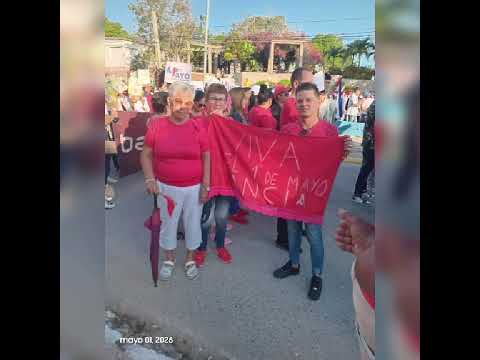 REPRESENTACION DEL ANCI PUERTO PADRE EN DESFILE POR EL 1RO DE MAYO