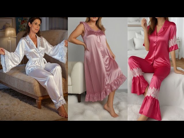 Vídeo relacionado con Laura in - Conjunto de Pijama de Satén para Mujer, 5 Piezas con Encaje. Incluye Bata, Camisón y Pantalón. Ropa de Dormir de Seda Sintética, Suave, Elegante y Sedosa-1102BlancoXL