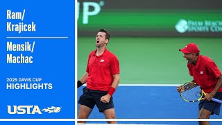 Krajicek/Ram vs. Machac/Mensik Highlights | 2025 Davis Cup