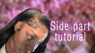 Straight Side Part Frontal Wig Tutorial ft. Asteria Hair.co