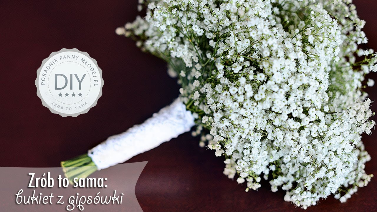 Ślubne DIY - bukiet z gipsowki krok po kroku
