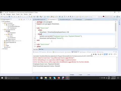 Drools Rule Engine - Create a Timesheet Management System using Drools rule engine