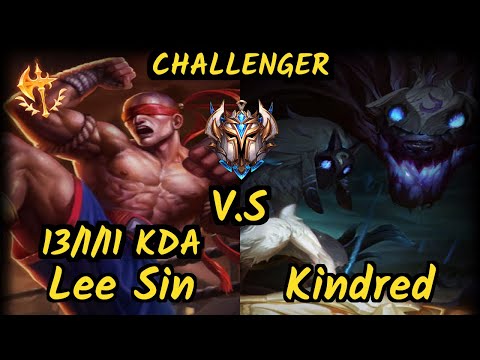 Dat (Kitzuo) (LEE SIN) vs KINDRED - 13/1/11 KDA JUNGLE CHALLENGER GAMEPLAY - NA