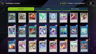 LISTA DE CARTAS BANIDAS E LIMITADAS NO YU-GI-OH! MASTER DUEL EVENTO FUSÃO E XYZ