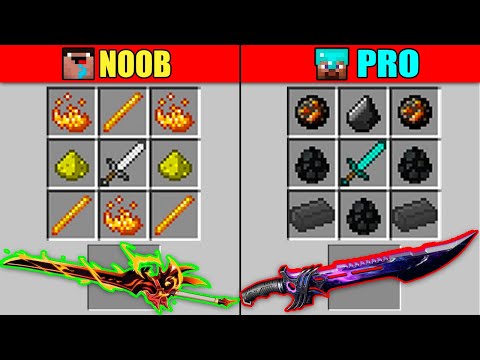 Minecraft NOOB vs PRO vs HACKER: SUPER FIRE DEMON SWORD CRAFTING CHALLENGE - Minecraft Animation 13+