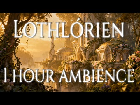 Lothlórien Ambience | 1 Hour Magical LOTR Music for Reading The Golden Wood