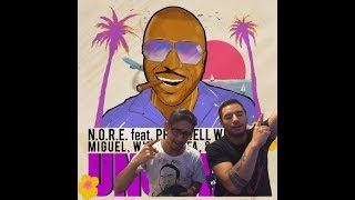 N.O.R.E. - Uno Más Remix ft. Pharrell Williams, Miguel, Wiz Khalifa, J Alvarez (REACTION - REACCION)