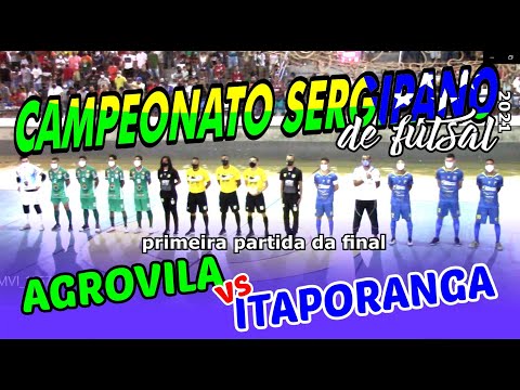 PRIMEIRA PARTIDA DA FINAL DO SERGIPANO DE FUTAL ITAPORANGA SAI NA FRENTE DIANTE DA AGROVILA