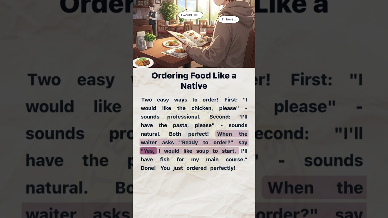 Practice Shadowing: Order Food in English Like a NATIVE Speaker 🍕 ...