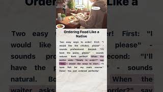 Order Food in English Like a NATIVE Speaker 🍕 | English Reading and Listening Practice #english