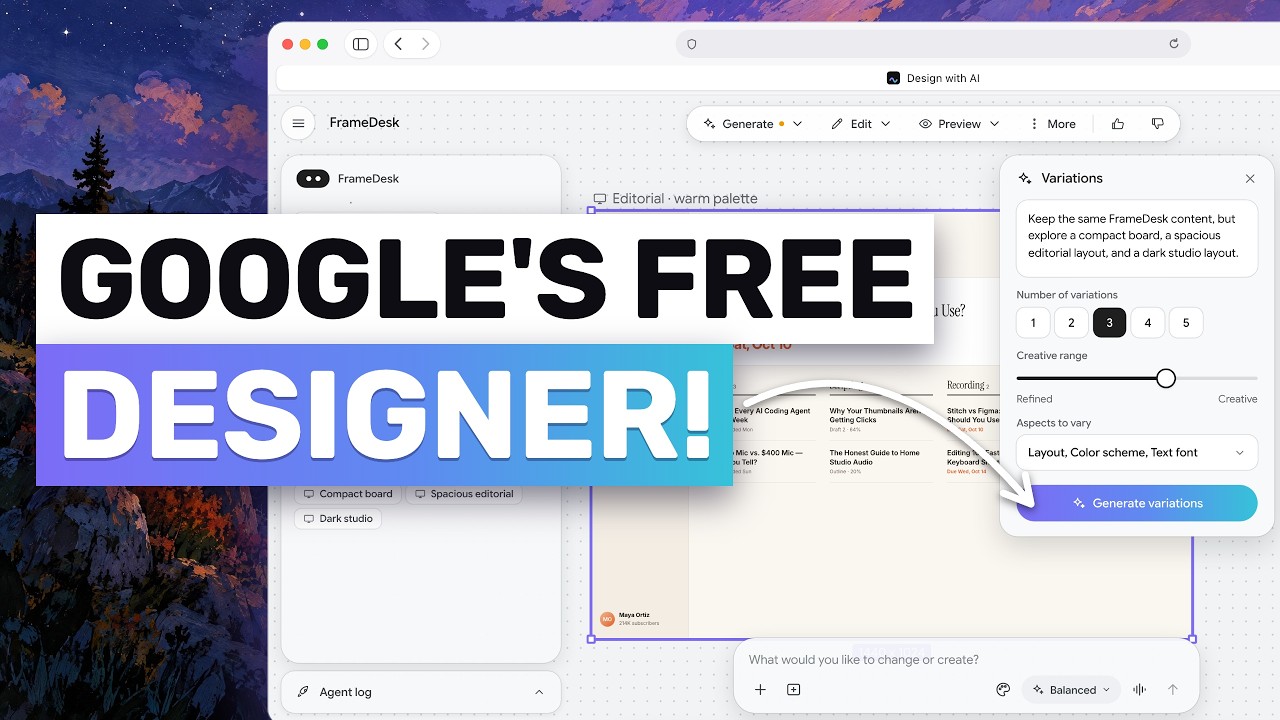 Google Stitch 2.0: The FREE AI Design Powerhouse by Google is CRAZY!